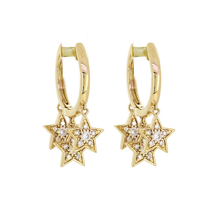 Star Huggie Earrings