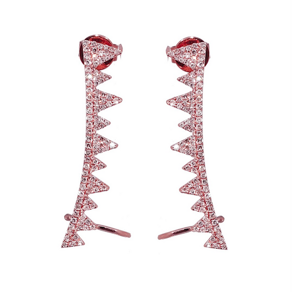 Zig Zag Ear Climber Earrings