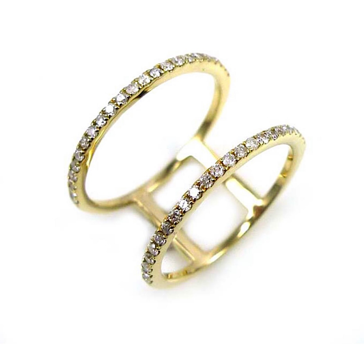 Double Band Diamond Ring