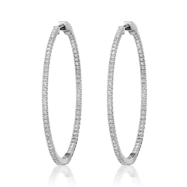 Esme Diamond Hoop Earrings