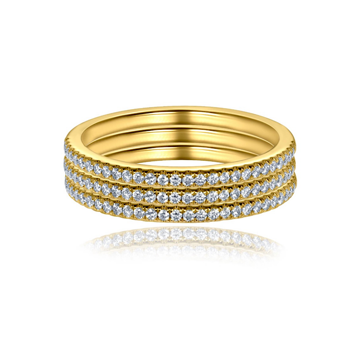 Stackable Half Way Diamond Band