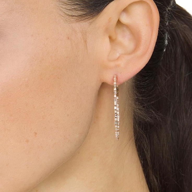 Rayna Diamond Hoop Earrings